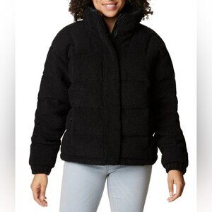 Columbia Ruby Falls Women’s Size M Black Sherpa Down Puffer Winter Jacket NWT